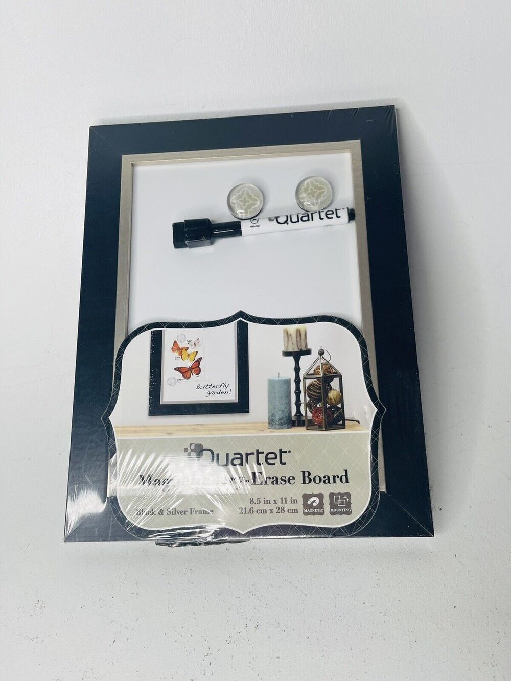 Whiteboard Magnetic 8.5 X 11 Quartet White Board for Wall Dry Erase New